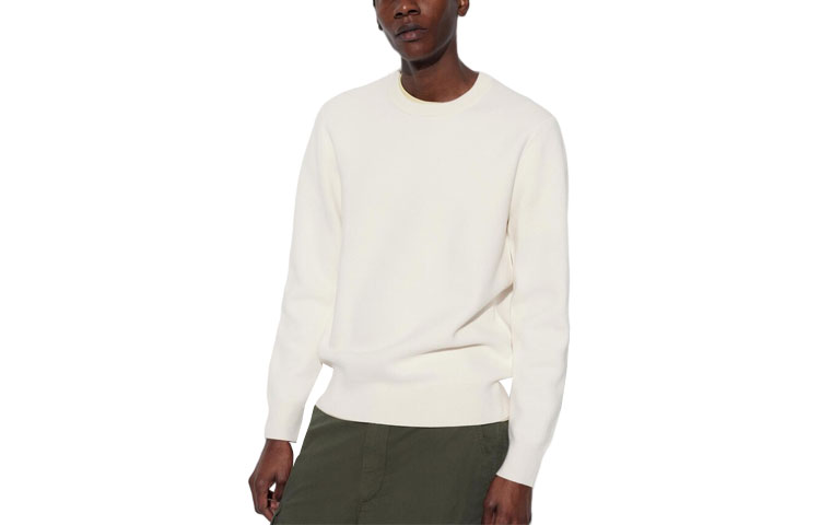 UNIQLO Sweaters Unisex Ivory Crew Neck Moderate Other