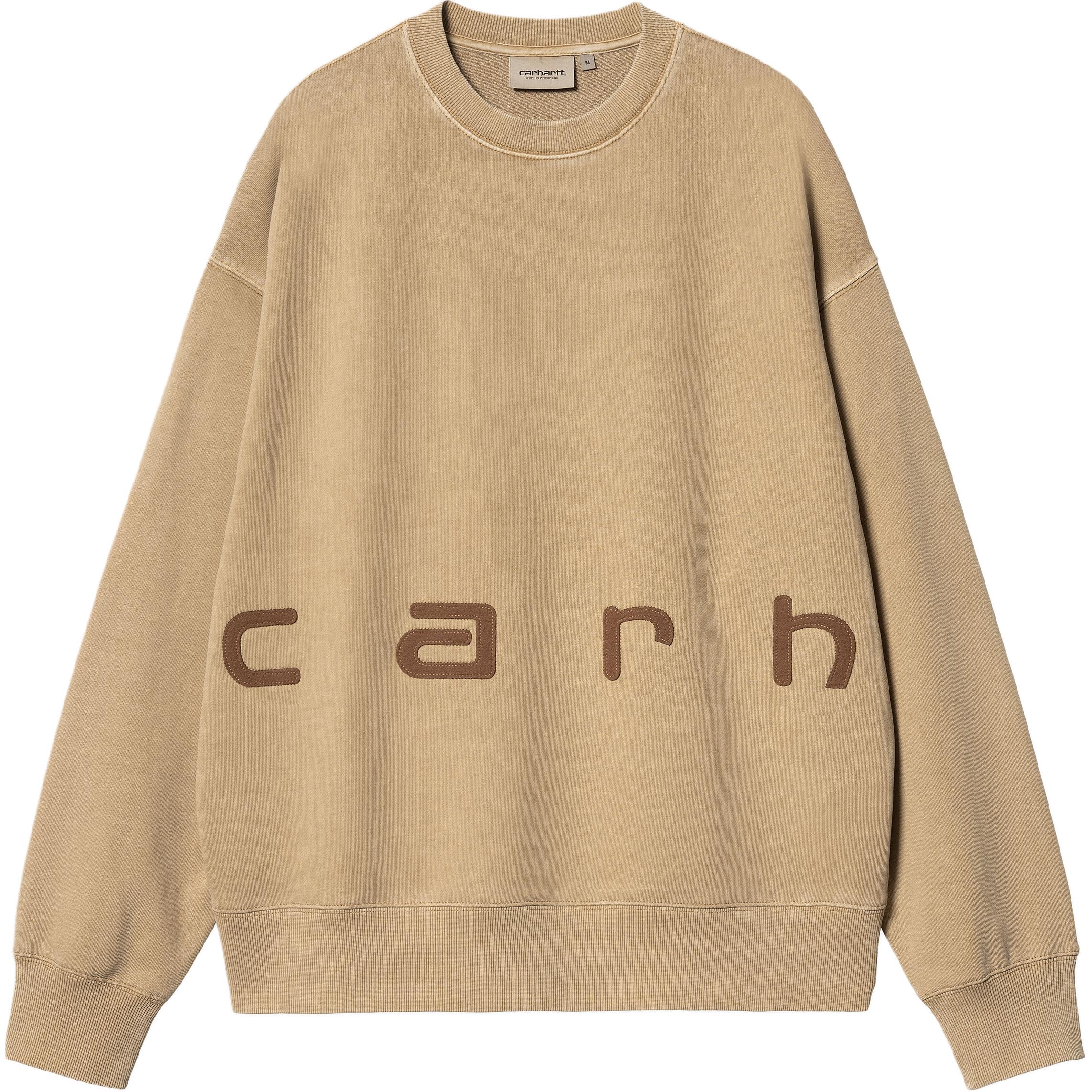 Мужское худи Carhartt WIP FW24 Felt Script Sweat (каки)