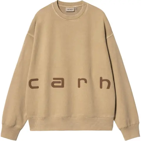 Carhartt WIP FW24 Felt Script Sweat Sweatshirt Men's Khaki