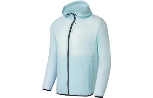 Li Ning Fitness Series Jackets Men's Aqua Blue Crew Neck Moderate Other