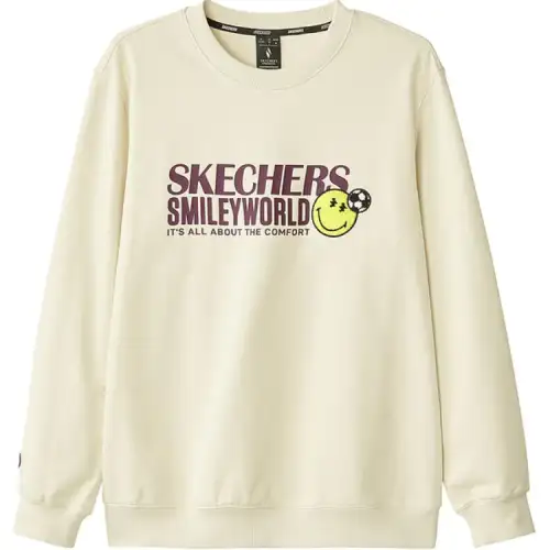 Skechers Sports Life Collection Sweatshirt Men's Pearl Beige White