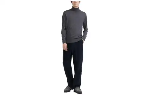 UNIQLO Sweaters Men's Asphalt Gray Turtleneck Moderate Other