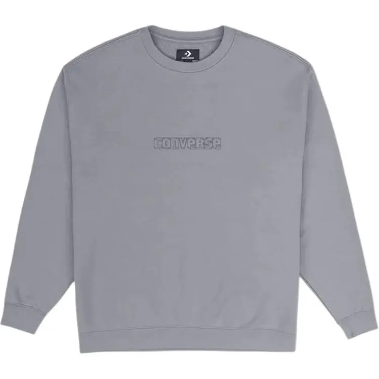 Converse Sweatshirts Men's Gray Crew Neck Moderate