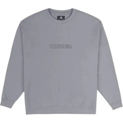 Converse Sweatshirts Men's Gray Crew Neck Moderate