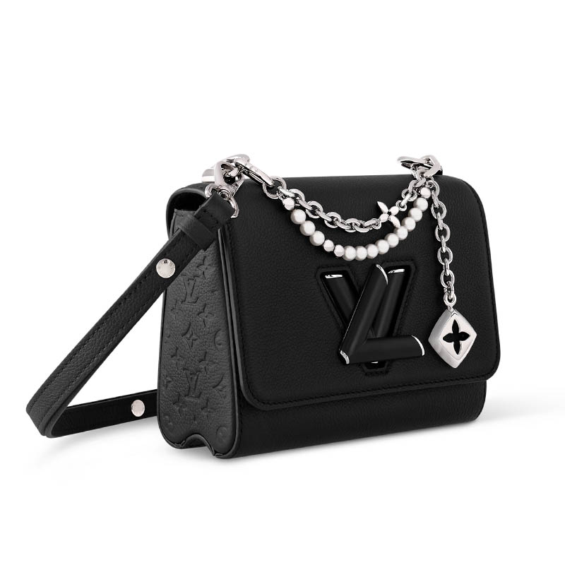 Женская сумка Louis Vuitton LOUIS VUITTON twistSLIM PM Taurillon (черная) — фото 2