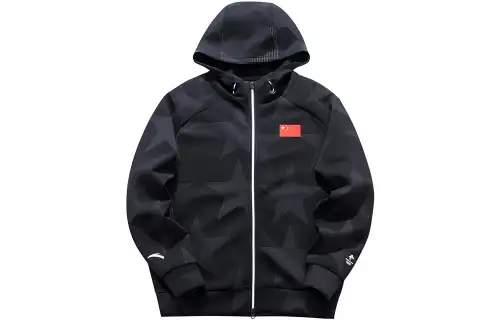 ANTA Jackets Men's Black Hooded Moderate Other