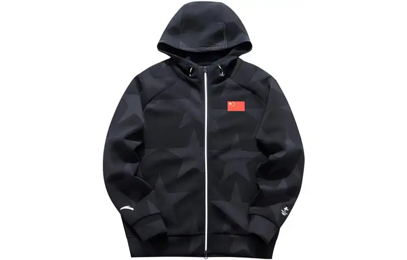 ANTA Jackets Men's Black Hooded Moderate Other