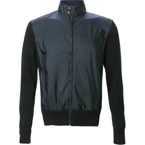 PRADA Jackets Men's Navy Blue Turtleneck Moderate Other