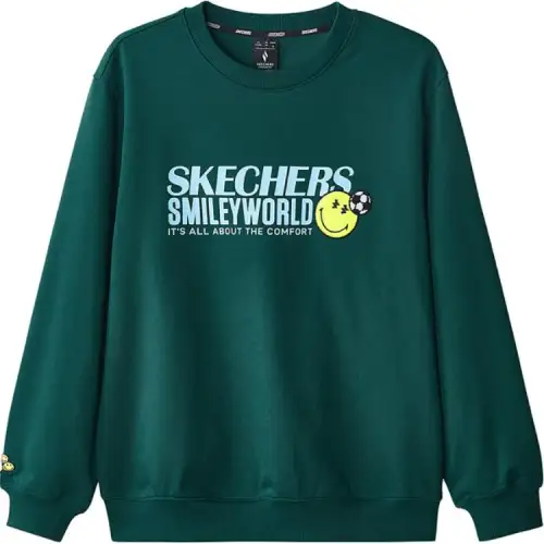 Skechers Sports Life Collection Sweatshirt Men's Yellow Pine Green