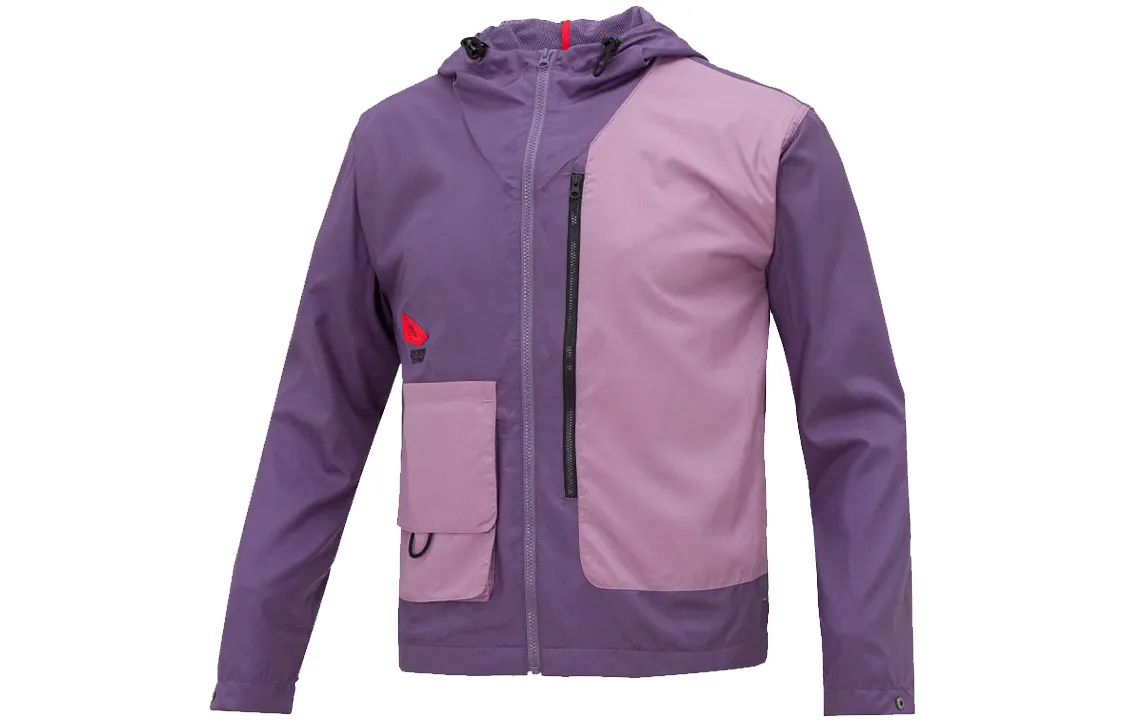 Nike Jackets Men's Purple Hooded (Non-detachable) Moderate Straight Fit