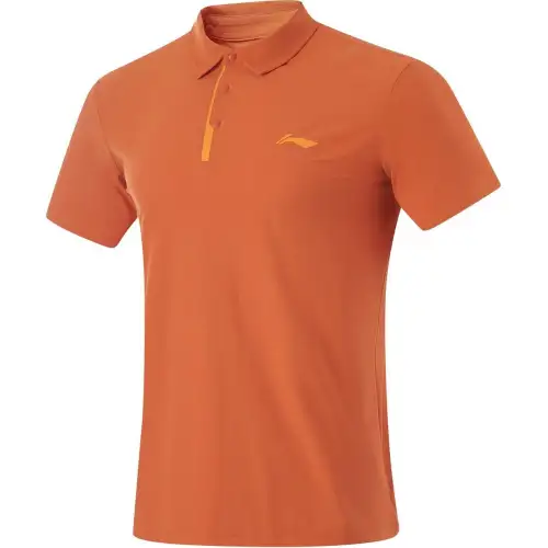 Li Ning Fitness Series Polo Shirt Men's Ochre Orange