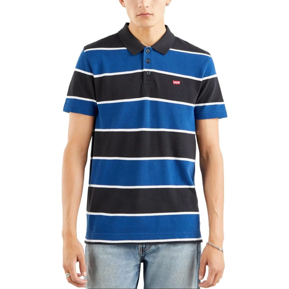Levi's Polo Shirts Men's Blue Polo Collar Moderate Other