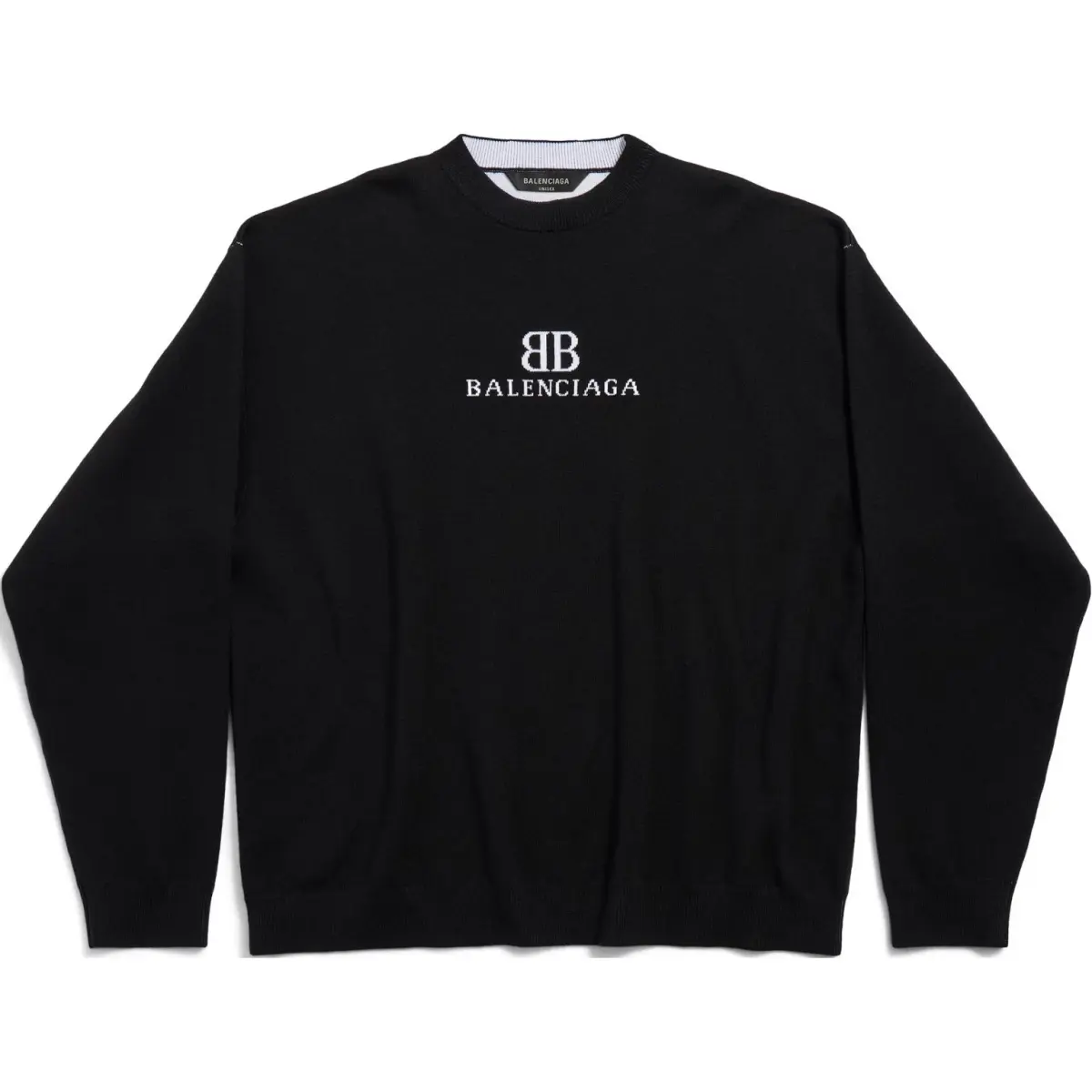 Balenciaga Logo Intarsia Knit Jumper