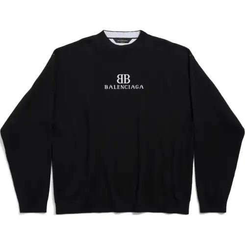 Balenciaga Logo Intarsia Knit Jumper