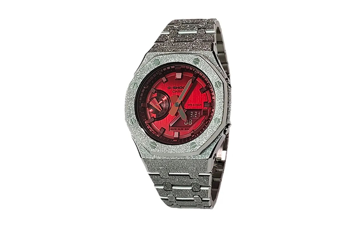 CASIO Custom Collection Quartz Movement Watch Men's Watches Red Watch Dial