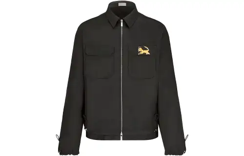 DIOR Quarterly New Products Jackets Men's Black Lapel Moderate Other