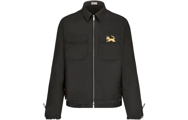 DIOR Quarterly New Products Jackets Men's Black Lapel Moderate Other