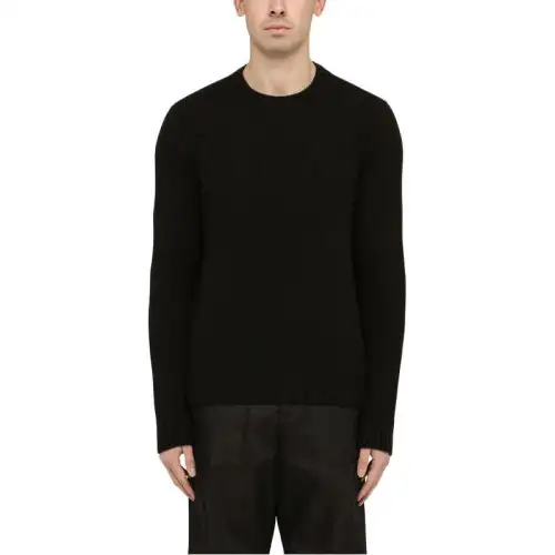 PRADA Sweaters Men's Black Crew Neck Moderate Other
