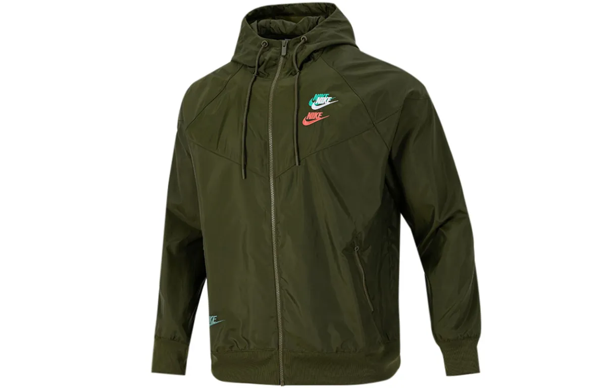 Nike Jackets Men's Olive Green Hooded Moderate Other