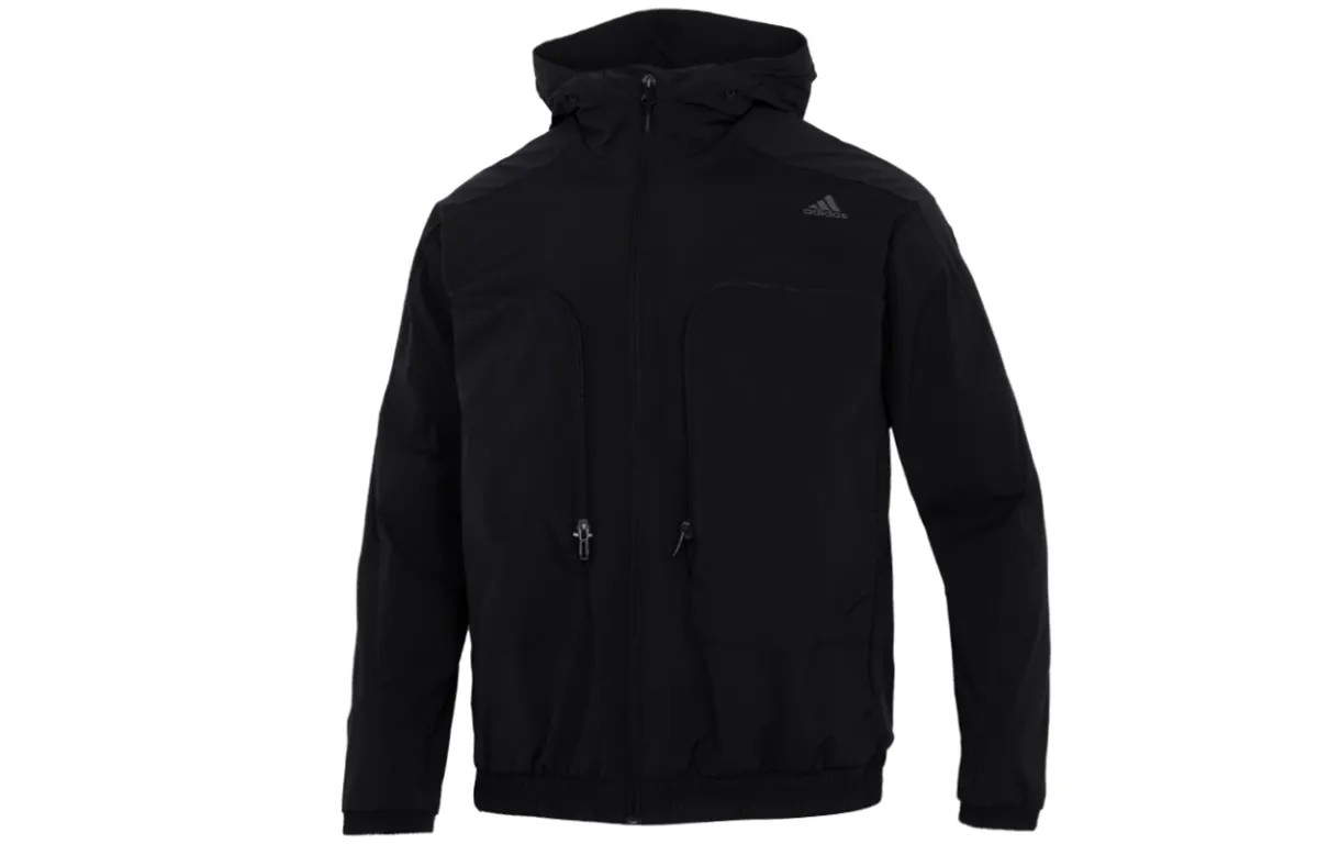 Adidas Jackets Men's Black Hooded Moderate Other