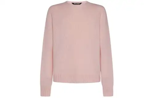 Palm Angels curved-logo wool-blend jumper
