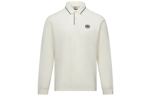 Reebok Polo Shirts Men's Ecru Lapel Moderate Straight Fit