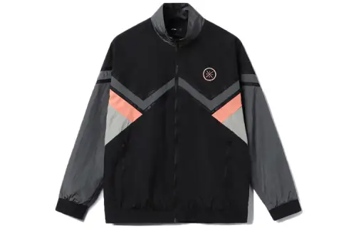 LiNing Wade Series Contrast Color Woven Loose Sports Jacket Men's Black