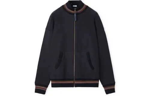 LOEWE Zip up Ribbed Cotton Jacket