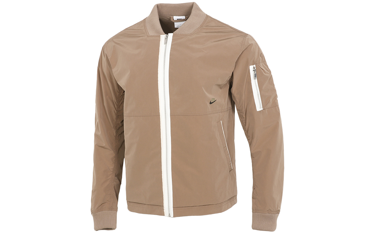 Nike Jackets Men's Khaki Baseball Collar Moderate Other