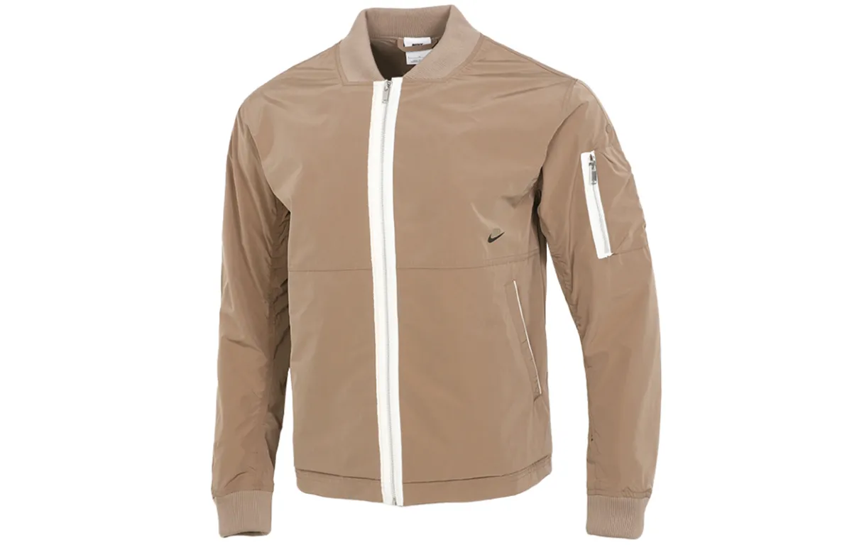 Nike Jackets Men's Khaki Baseball Collar Moderate Other