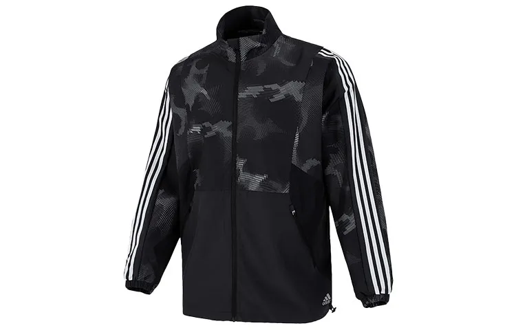 Adidas Jackets Men's Black Stand Collar Moderate Other