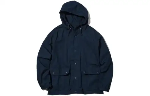 UNIQLO Jackets Unisex Navy Blue Hooded Moderate Other