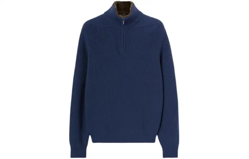 Loro Piana Greymouth Half Zip Sweater Men's Night Blue