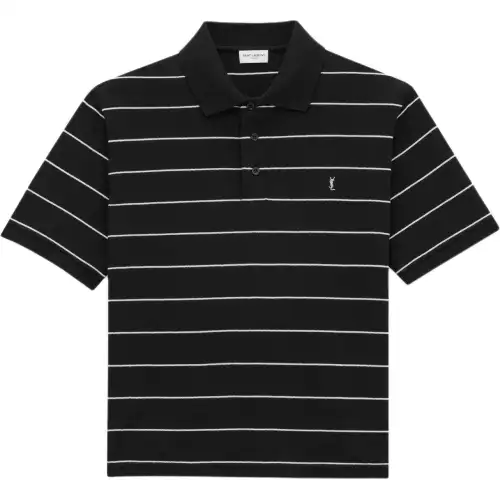 SAINT LAURENT Polo Shirt Men's Black
