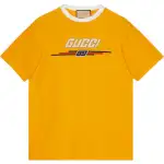 GUCCI T Shirts Men's Yellow Crew Neck Moderate Straight Fit