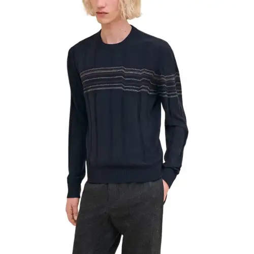 HERMES FW24 Knitwear Men's Marine Blue