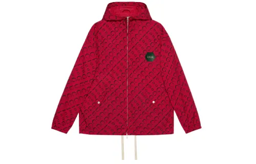 GUCCI Jackets Men's Red Hooded Moderate Other