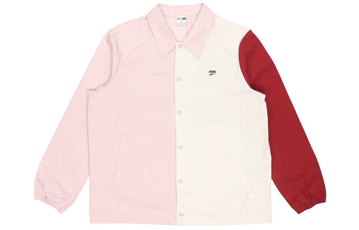 PUMA Jackets Men's Pink Lapel Moderate Other