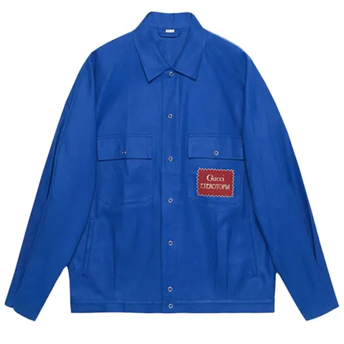 GUCCI Jackets Men's Blue Moderate