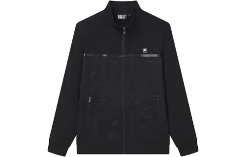 FILA Jackets Men's Jet Black Stand Collar Moderate Other