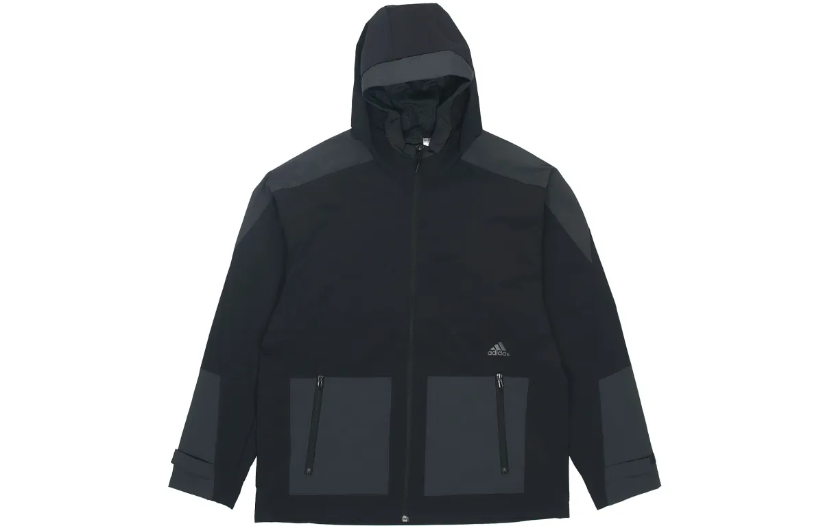 Adidas Jackets Men's Black Hooded Moderate Other