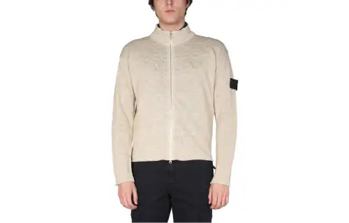 STONE ISLAND Compass Patch Zipped Jacket