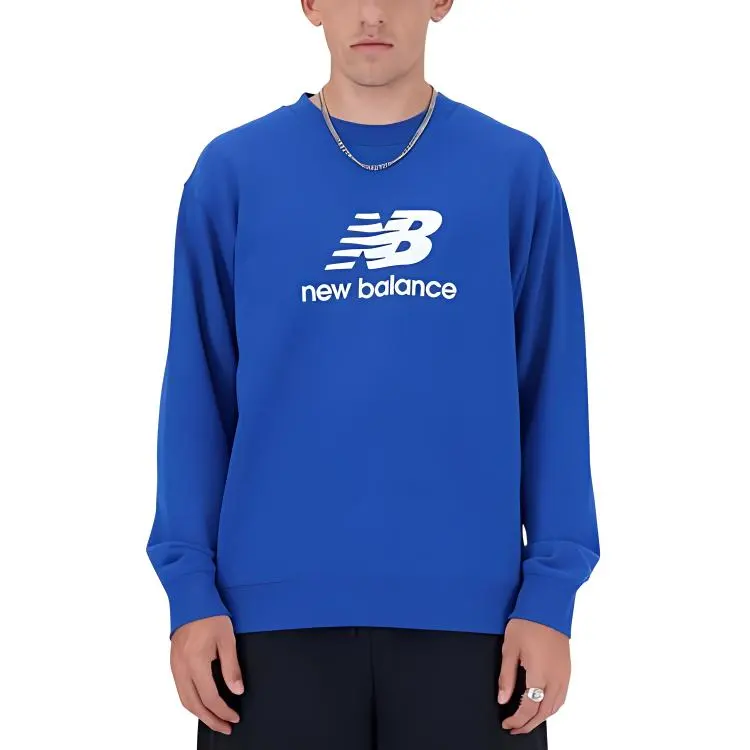 New Balance Sport Essentials Stacked Sweatshirt Men's Oasis Blue