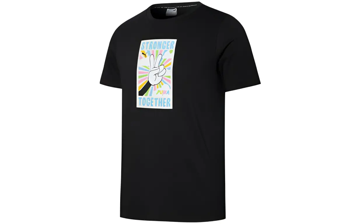 PUMA T-Shirts Men's Crew Neck Moderate Straight Fit