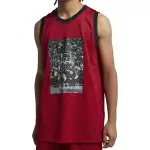 Jordan Tank Tops Men's Red Crew Neck Moderate Straight Fit