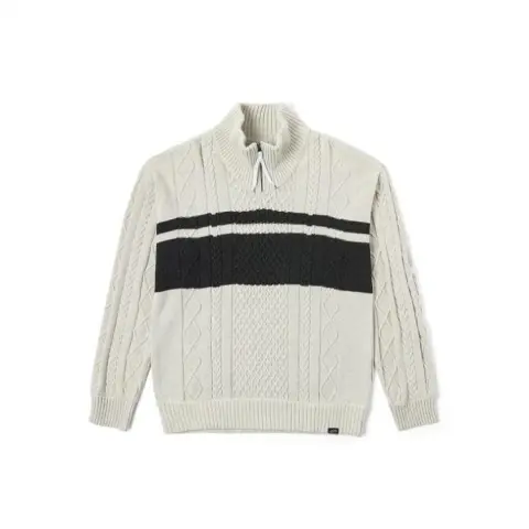 Vans Knitwear Unisex Ecru Stand Collar Moderate Other