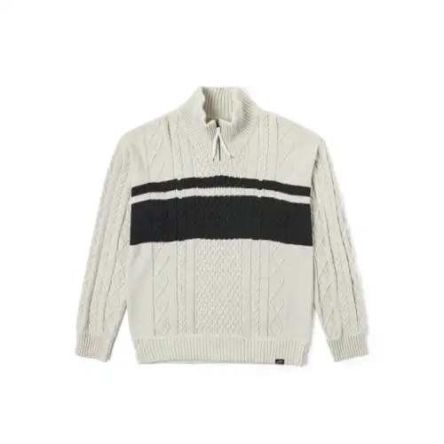 Vans Knitwear Unisex Ecru Stand Collar Moderate Other