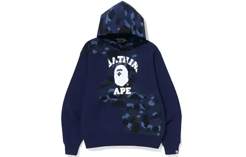 Bape Color Camo College Cutting Relaxed Fit Hoodie