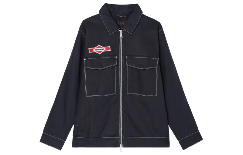 Jordan Jackets Men's Black Lapel Moderate Other