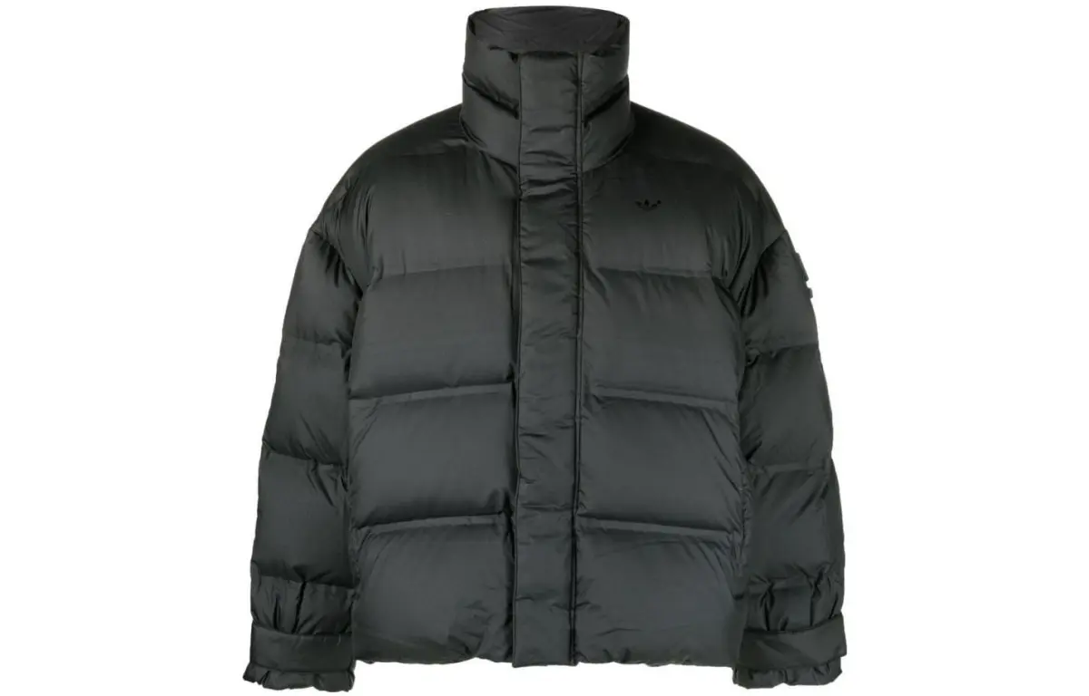 Adidas Originals Jackets Men's Black Stand Collar Moderate Other